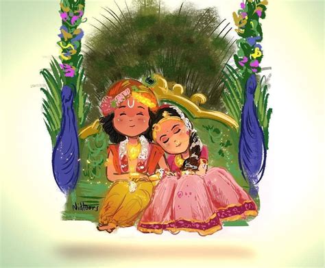 Cute Beautiful Radha Krishna Serial Cartoon Images - kanariyareon