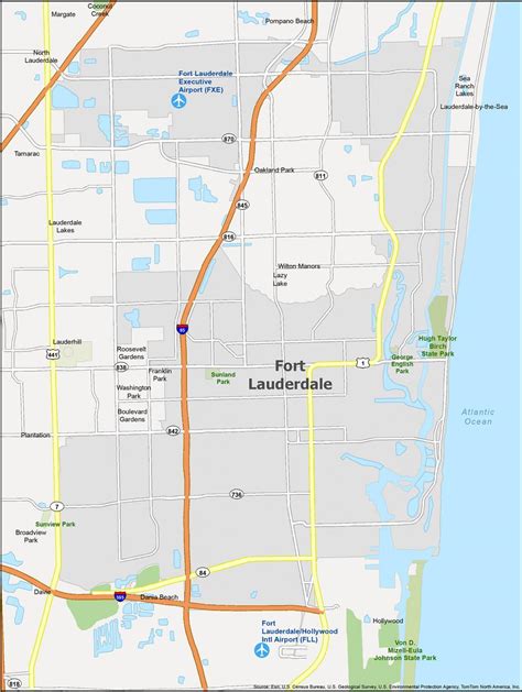 Fort Lauderdale Map, Florida - GIS Geography