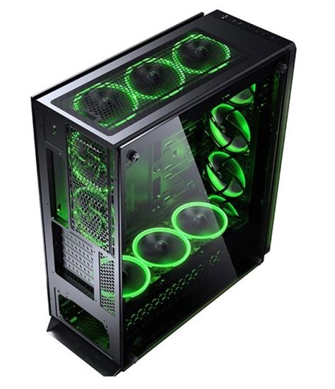 Sahara P75B RGB Black Tempered Glass Mid Tower Gaming PC Case ...