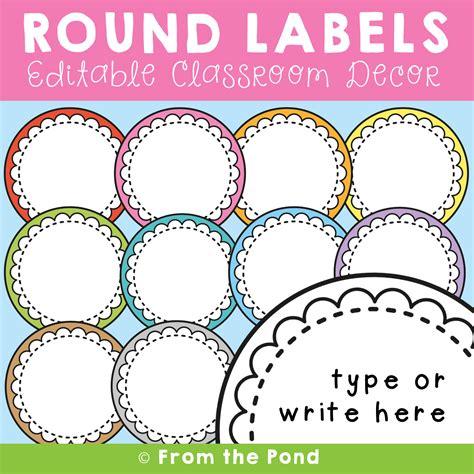 Classroom labels to organize your classroom equipment. — From the Pond