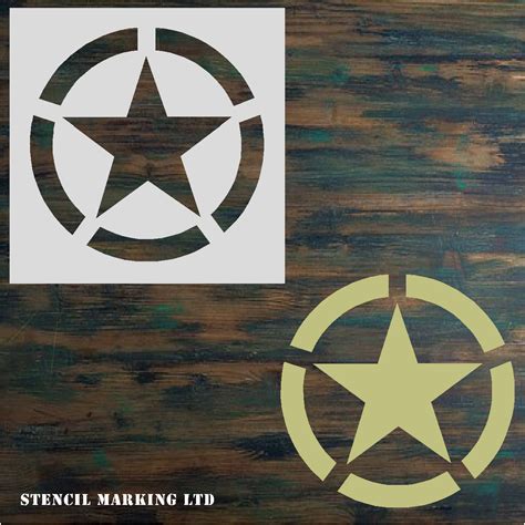 Military star Stencil