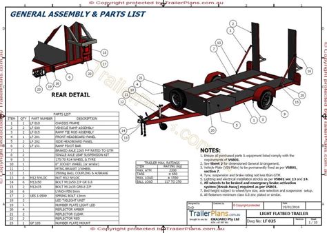 Single Axle Flatbed Car Trailer Plans - New Release - TRAILER PLANS