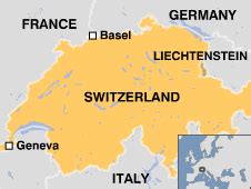 Switzerland Map Borders