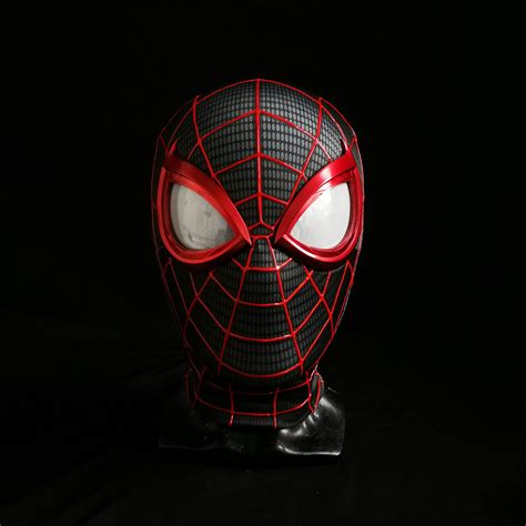 Spider-man: Miles Morales Upgrade Spider Mask With Eye - Etsy UK