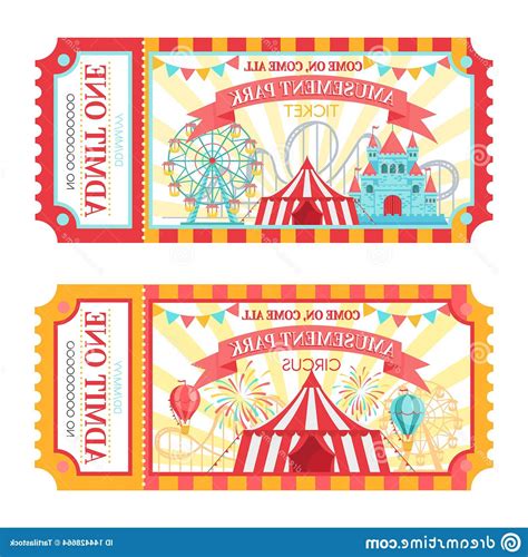 Carnival Ticket Vector at Vectorified.com | Collection of Carnival ...