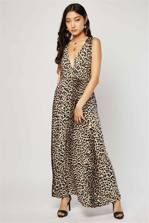 Leopard Print Maxi Dress - Just $7