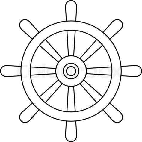 Ship Wheel Drawing at GetDrawings | Free download