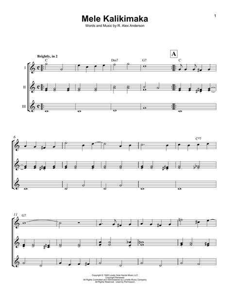 Mele Kalikimaka Sheet Music | R. Alex Anderson | Ukulele Ensemble