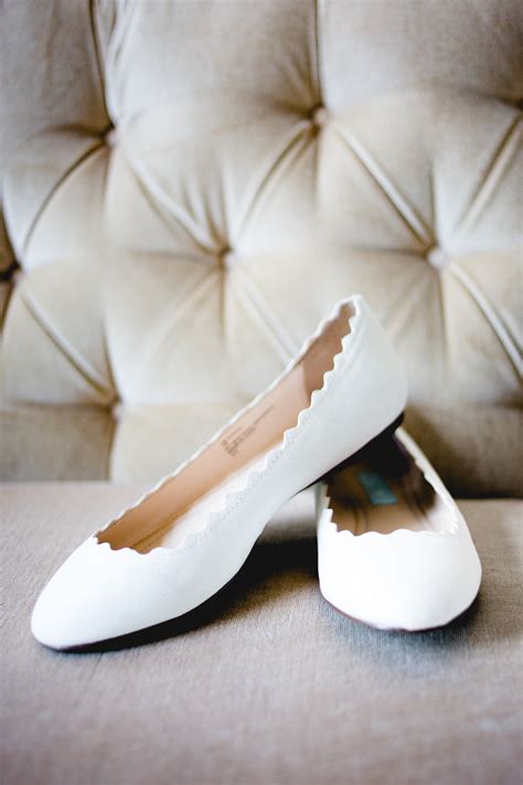 Rustic elegant real wedding white ballet flats bridal shoes