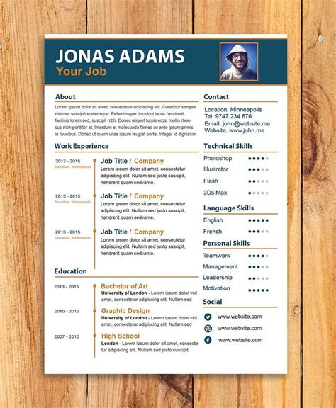 Custom Resume Template CV TemplateWord Resume Template | Etsy