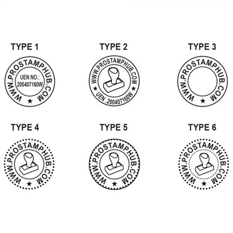 Customised ROUND Company Business Rubber Stamp (Assorted Sizes)