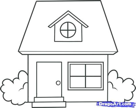 How to draw a house | House drawing for kids, Simple house drawing ...