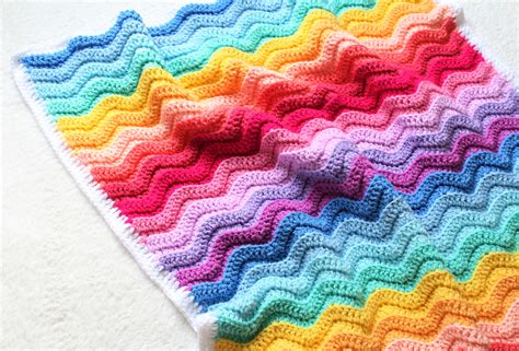 Chunky Rainbow Ripple Baby Blanket - Free Crochet Pattern - Truly Crochet