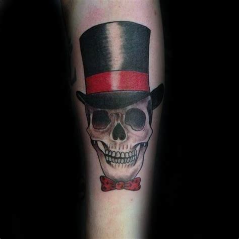 30 Skull With Top Hat Tattoo Designs For Men - Manly Ink Ideas