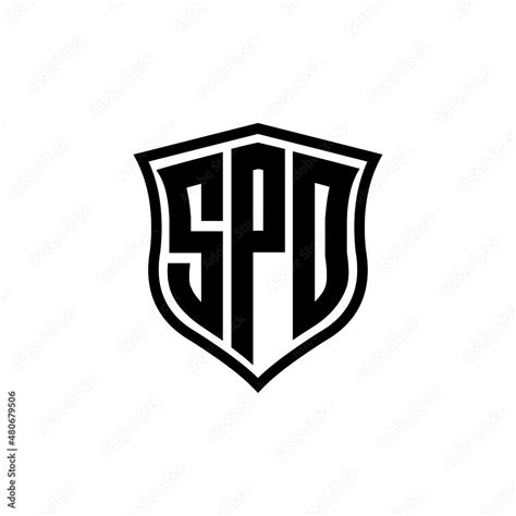 SPD letter logo design with white background in illustrator, vector ...