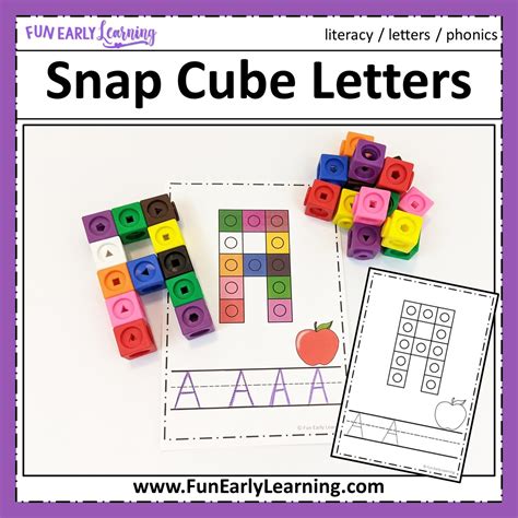 Snap Cube Letters Alphabet Activity for Preschool and Kindergarten