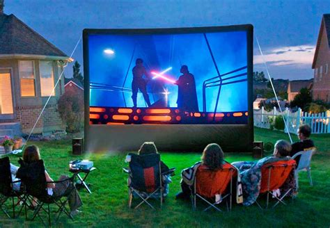 Inflatable movie screen Outdoor Living Gadgets - LawnCentral