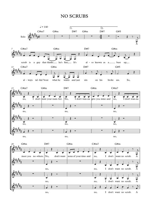 No Scrubs Sheet Music | TLC | SAT Choir