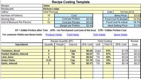 Plate Cost - How To Calculate Recipe Cost - Chefs Resources