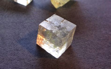 Single crystal of NaCl, about 1cm in size. More photos in the gallery ...