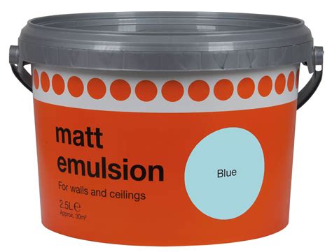 B&Q Blue Matt Emulsion paint 2.5L | Departments | DIY at B&Q