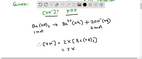 SOLVED: What is the concentration of OH– and pOH in a 0.00050 M ...