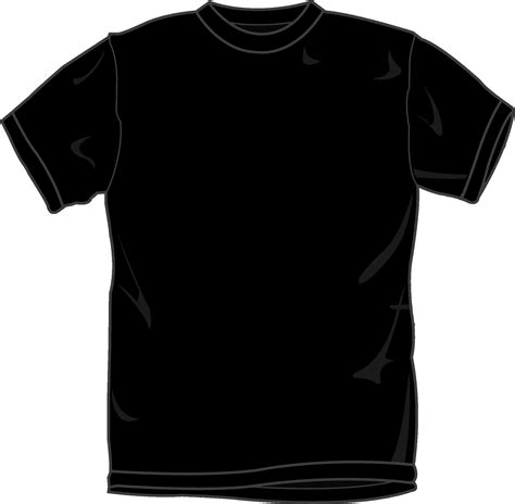 Black T Shirt Front And Back Template