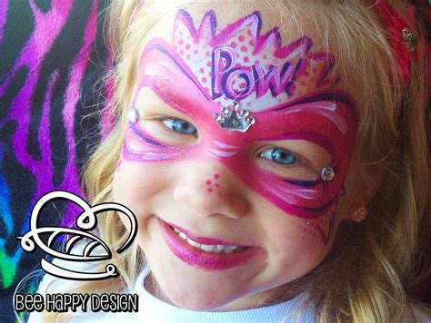 "Barbie Princess Power" theme face painting design | Girl superhero ...