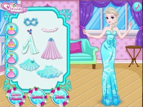 Disney's Frozen Elsa's Wedding Dress Design Dress Up Game - YouTube