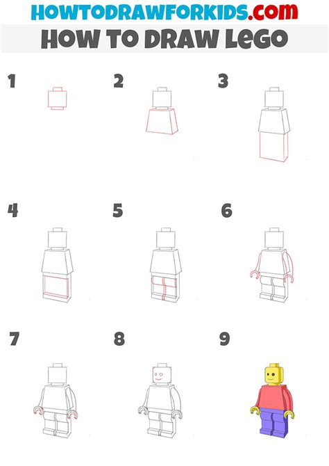 How to Draw Lego - Easy Drawing Tutorial For Kids