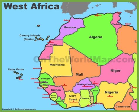 Map of West Africa - Ontheworldmap.com