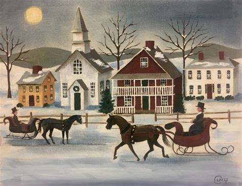 "Winter Village" is this week's painting - Canvasworks Designs