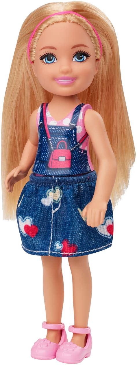 Barbie Club Chelsea Doll (6-inch Blonde) Wearing Graphic Top and Jean ...