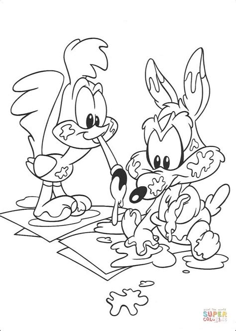 Road Runner And Wile E Coyote coloring page | Free Printable Coloring Pages