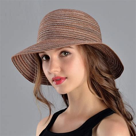 Fashion Beach Hat Female Summer Sun Cap Foldable Wide Brim Straw Hats ...