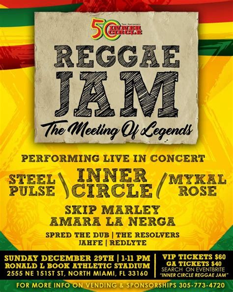 (BPRW) INNER CIRCLE'S 50th ANNIVERSARY REGGAE JAM ANNOUNCES LINEUP ...