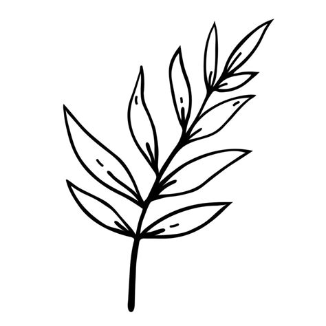 Twig Clipart Black And White