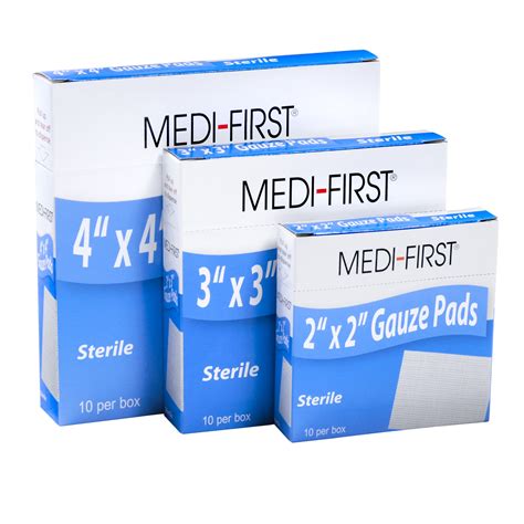 Medifirst Gauze Pads Sterile 10/box | MFASCO Health & Safety