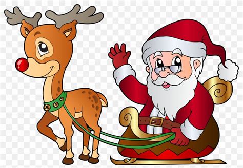 Rudolph Santa Claus Christmas Reindeer Clip Art, PNG, 6359x4406px ...