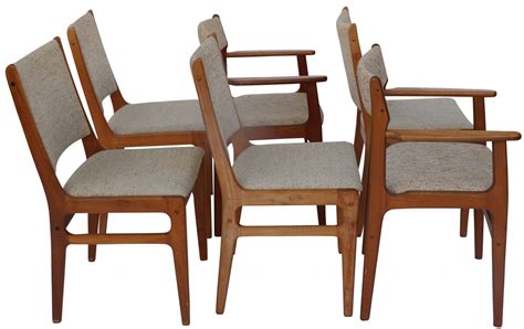 Set of Six Original vintage D-Scan Teak Dining Chairs