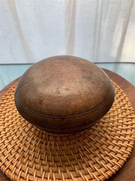 Antique Treen Butter Bowl With Lid C 19th Century - Etsy