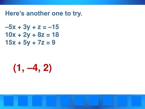 System Equations 3 Variables