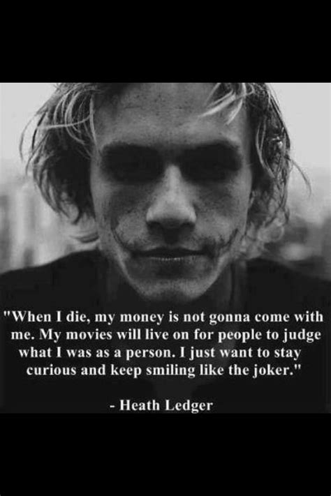 Heath Ledger... this quote makes me so sad Joker Heath, Joker Joker ...