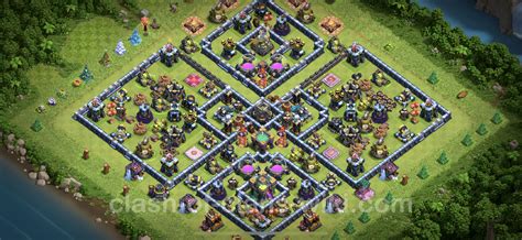 Farming Base TH14 with Link, Hybrid, Anti Air / Electro Dragon - Clash ...