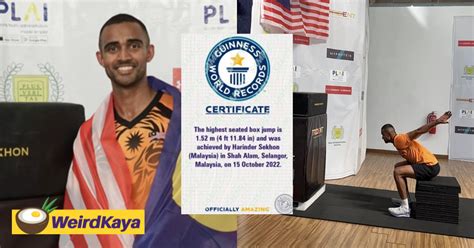 M'sian Athlete Beats His 2nd Guinness World Record With Highest Seated ...