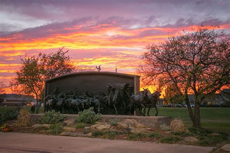 Sunset on the Chisholm Trail serves as a grand backdrop for the On the ...