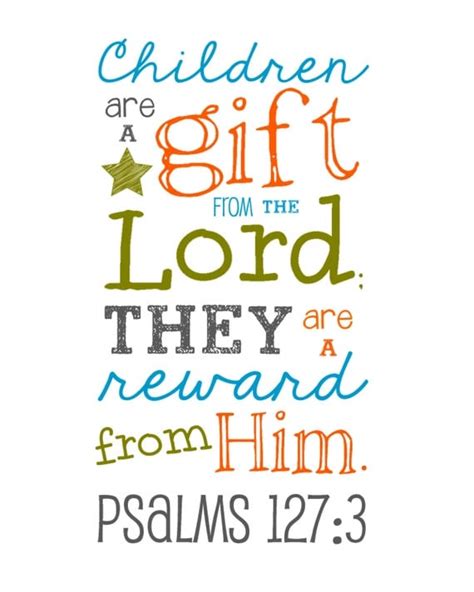 Items similar to Bible Verse - Children are a Gift from the Lord ...