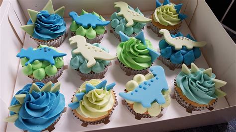 Dinosaur cupcakes | Dinosaur themed birthday party, Dinosaur birthday ...