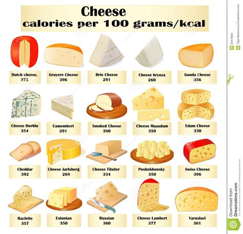 Types Of Cheese Chart