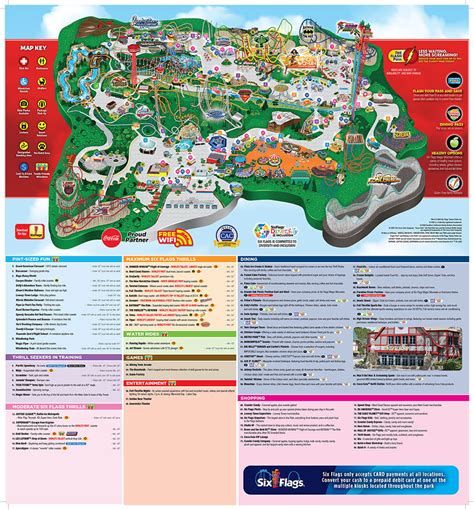 Six Flags Magic Mountain Map 2024 - May Lanita